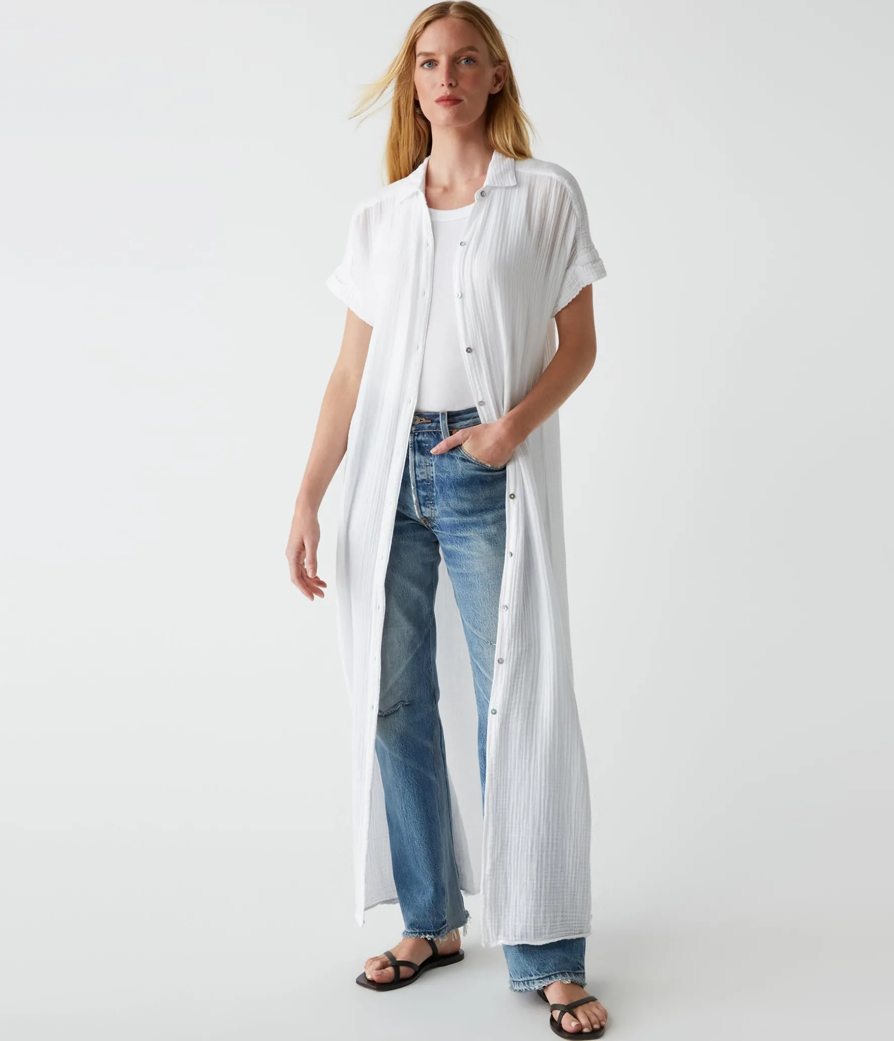 Allen Gauze Shirt Dress