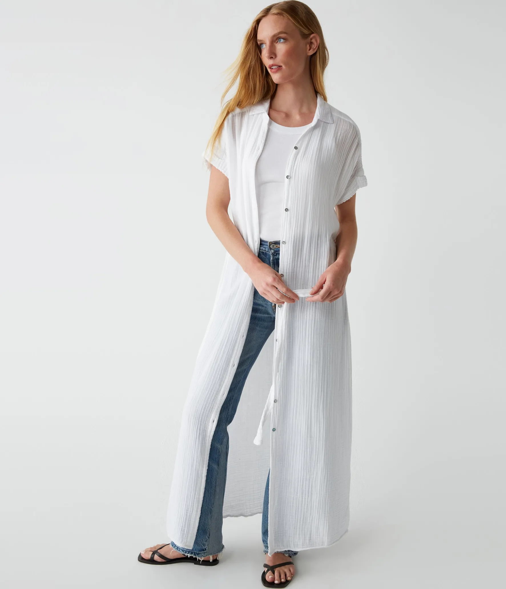 Allen Gauze Shirt Dress