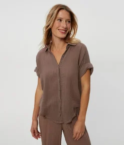 Bailey Gauze Button Down Shirt