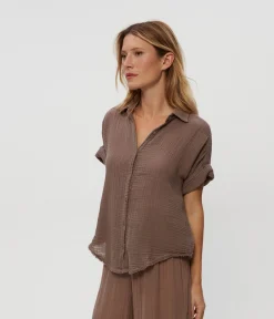 Bailey Gauze Button Down Shirt