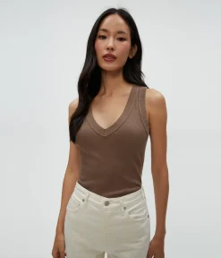 Blanche Ribbed Tank