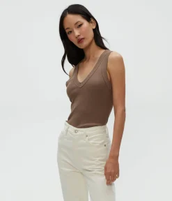 Blanche Ribbed Tank