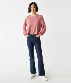 Cait Mixed Fabric Tee