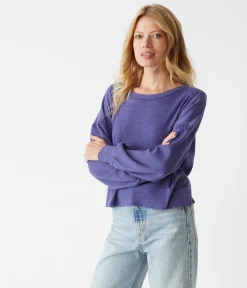 Cait Mixed Fabric Tee