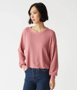 Cait Mixed Fabric Tee