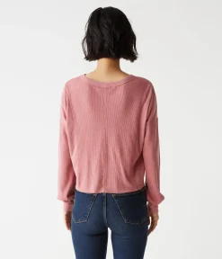 Cait Mixed Fabric Tee