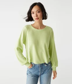 Cait Mixed Fabric Tee