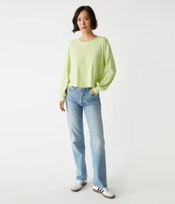 Cait Mixed Fabric Tee