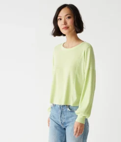 Cait Mixed Fabric Tee