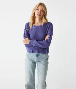 Cait Mixed Fabric Tee