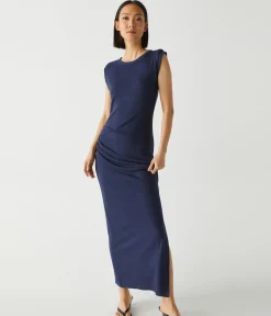 Calliope Power Shoulder Maxi Dress