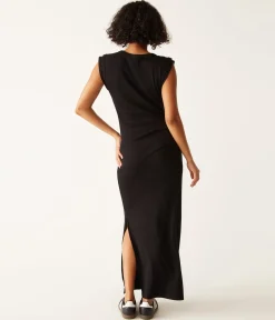 Calliope Power Shoulder Maxi Dress