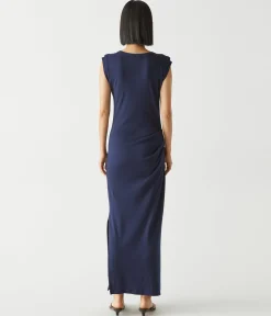 Calliope Power Shoulder Maxi Dress