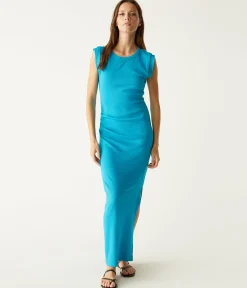 Calliope Power Shoulder Maxi Dress