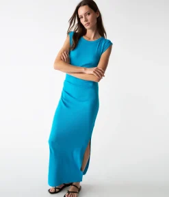 Calliope Power Shoulder Maxi Dress