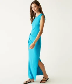 Calliope Power Shoulder Maxi Dress