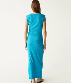 Calliope Power Shoulder Maxi Dress