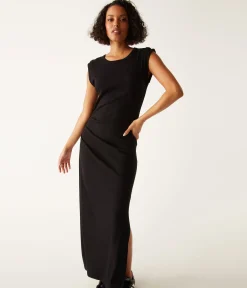 Calliope Power Shoulder Maxi Dress
