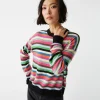 Celeste Striped Crew Neck Cashmere Sweater