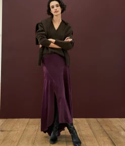 Desi Asymmetrical Satin Skirt