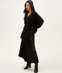 Desi Asymmetrical Satin Skirt