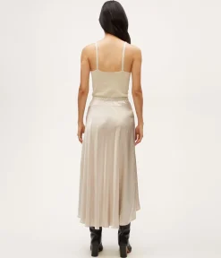 Desi Asymmetrical Satin Skirt