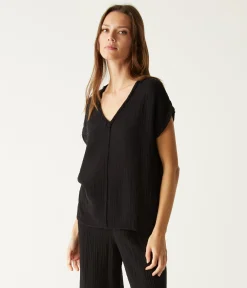 Draya Gauze V-Neck Top