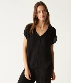 Draya Gauze V-Neck Top