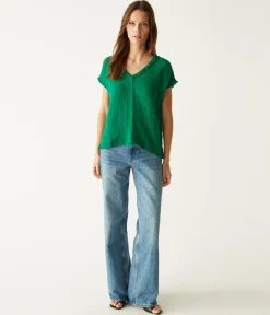 Draya Gauze V-Neck Top