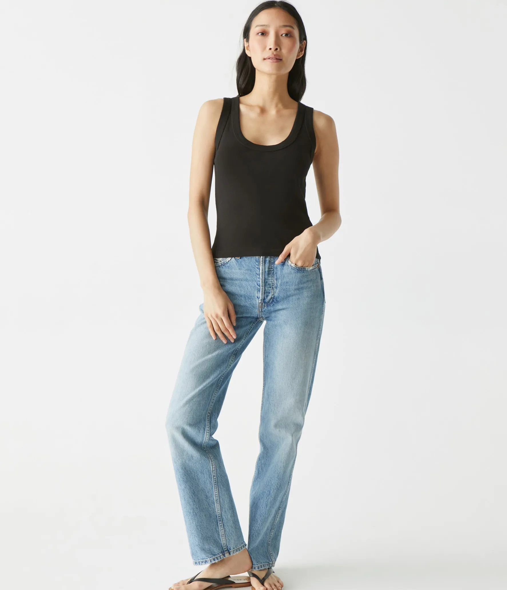 Elodie Cropped Scoop Neck Tank