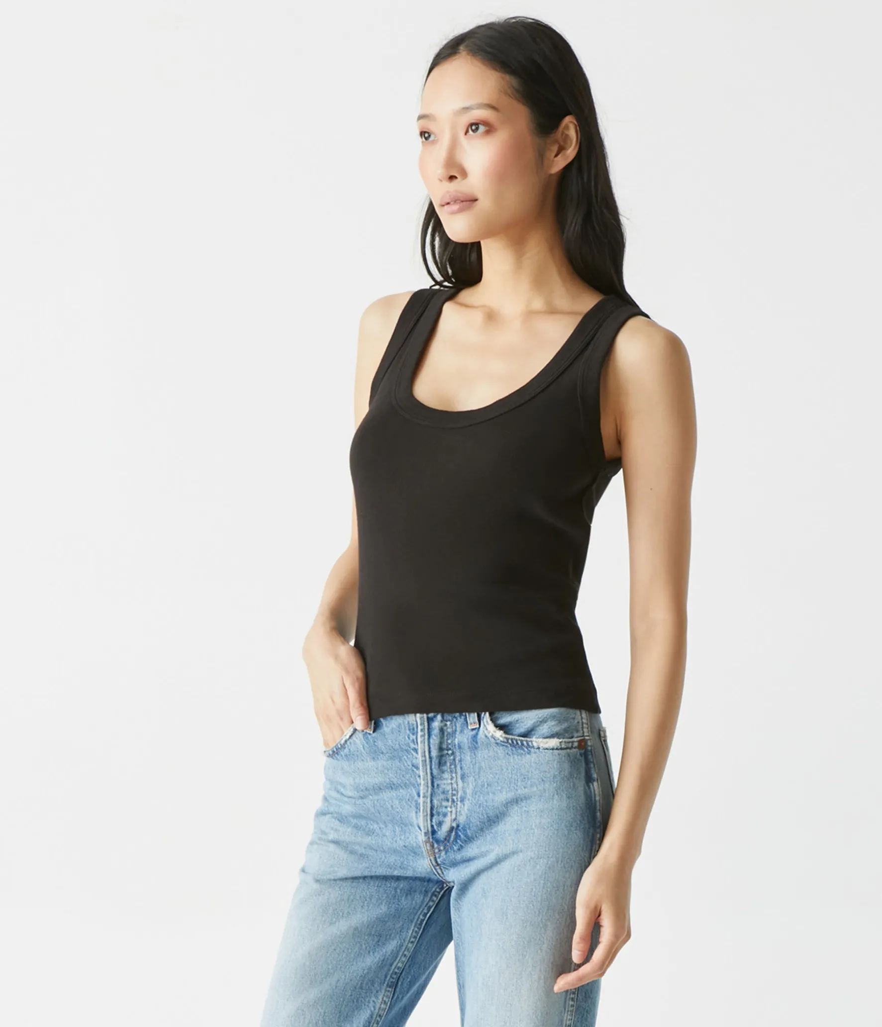 Elodie Cropped Scoop Neck Tank