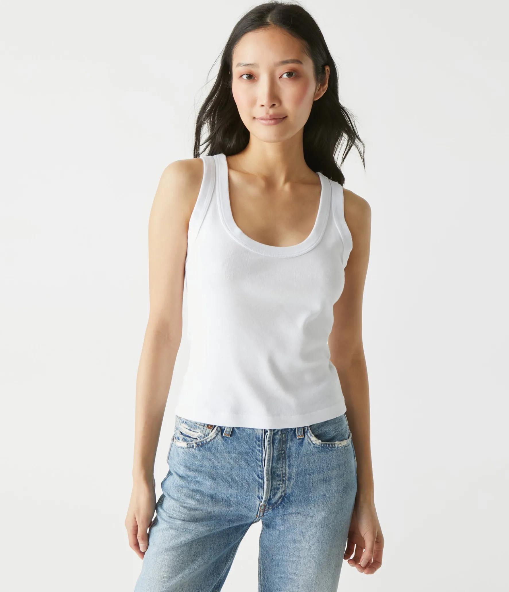 Elodie Cropped Scoop Neck Tank