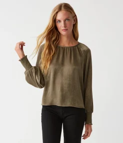 Fabi Hammered Satin Top