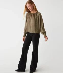 Fabi Hammered Satin Top