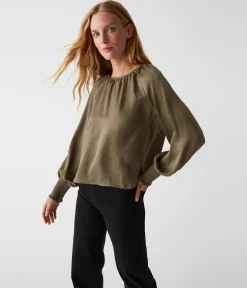 Fabi Hammered Satin Top