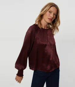 Fabi Hammered Satin Top