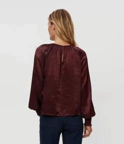 Fabi Hammered Satin Top
