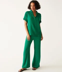 Gigi Gauze Popover Top