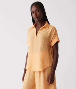 Gigi Gauze Popover Top
