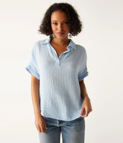 Gigi Gauze Popover Top