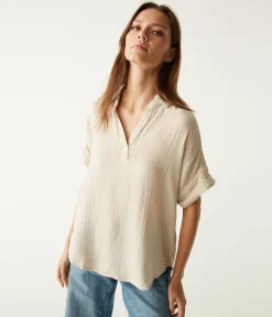Gigi Gauze Popover Top