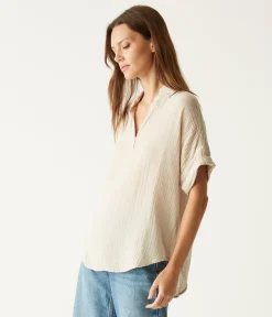 Gigi Gauze Popover Top