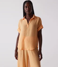 Gigi Gauze Popover Top