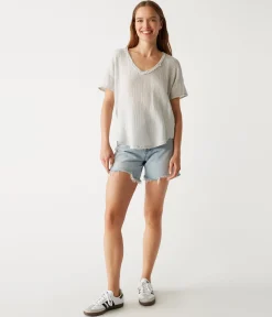 Gretna Fabric Mixed Tee