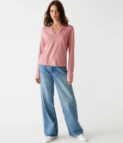 Hailie Rib Mixed Tee