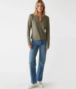Hailie Rib Mixed Tee