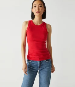 Halley Ribbed Tank with Ruching