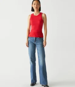 Halley Ribbed Tank with Ruching