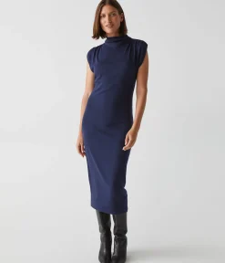 Iolanda Power Shoulder Dress