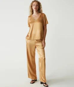 Jodi Satin V-Neck Top